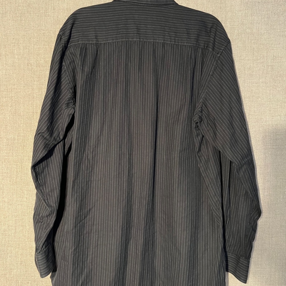 Ermenegildo Zegna Dress Shirt- Black w/ White Pin Stripes - Picture 6 of 6